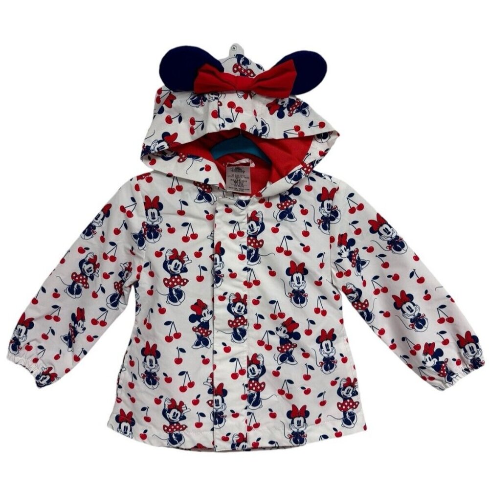 Disney Minnie Mouse toddlers girls light weigght hoodie jacket backpack size 2